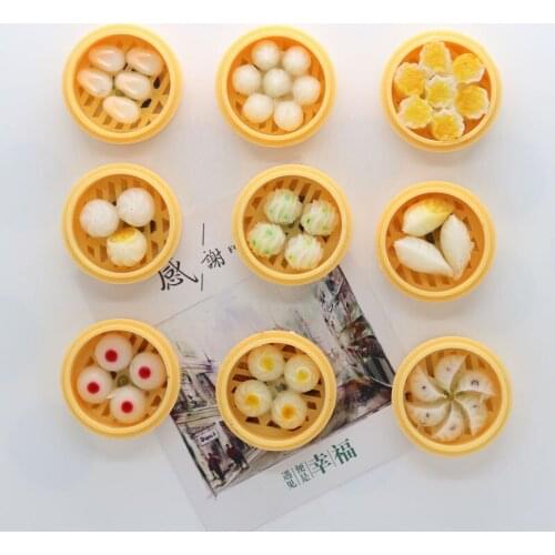 40mm fridge magnet chinese round food simulation mini model creative home decoration kids like gift toy