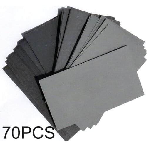 70pcs Wet Dry Sandpaper 600/800/1000/1200/1500/2000/2500 Grit Abrasive Paper Sheets For Sanding Wood Furniture Anti-blocking