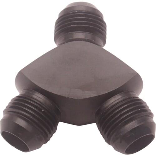 AN10 To 2x AN-10 Aluminum Y Block Adapter Fittings Adaptor Y Type Oil Pipe Joint