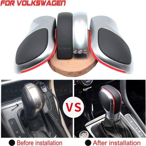 Auto Red/Blue AT Gear Shift Knob Lever HandBall ABS Car Styling For Volkswagen Golf 6 7 R GTI Passat B7 B8 CC R20 Jetta MK6 GLI