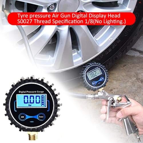 Car Truck Air Tire Inflator with Digital Pressure Gauge 200 PSI Air Chuck & Hose Pistol Type Automobile Pressure Gauge