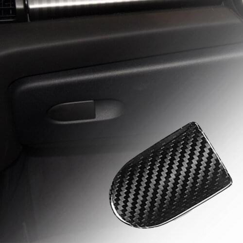 Glove Storage Box Handle Cover Glossy Car Styling Carbon Fiber Perfect Fitment Glove Box Handle Trim for MINI F55 F56 F57