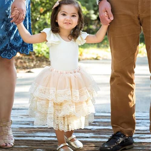 Kids Clothes Baby Girl Skirt Tutu 3 Layer Princess Tulle Skirts Solid Ball Gown Chiffon Pettiskirt 3M-6T Toddler Girls Clothing
