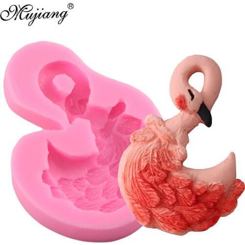 Flamingos Silicone Molds Swan Chocolate Gumpaste Mold Sugarcraft Fondant Cupcake Cake Decoration Tools Candy Clay Cookie Molds