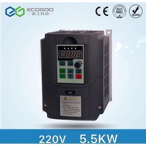 CNC Router machine 380v 220v 5.5kw VFD Variable Frequency Driver CNC spindle vector Inverter 3 phase spindle motor speed control