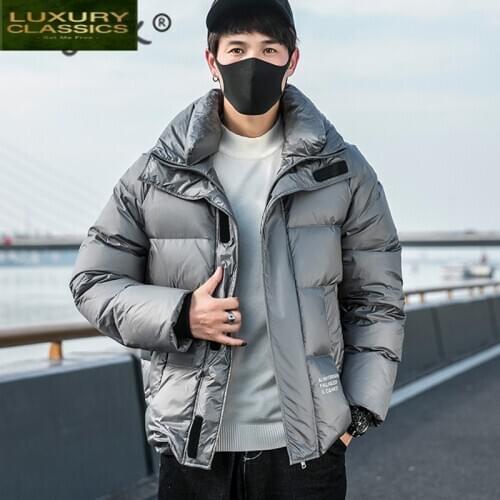 Jacket Fashion Mens Down Man Clothes 2021 Streetwear Thick Duck Down Jackets Casual Warm Down Coat Hiver Casaco LW1686