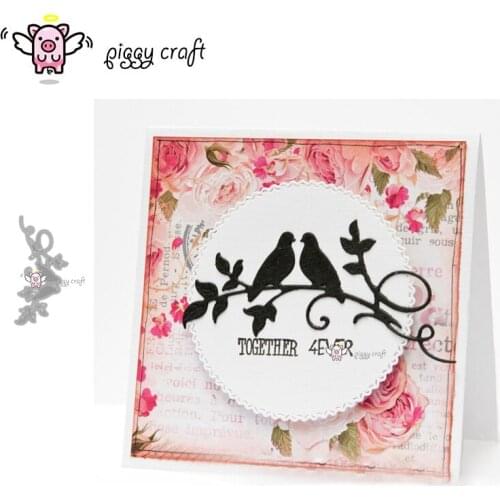 Piggy Craft metal cutting dies cut die mold Twig bird decoration Scrapbook paper craft knife mould blade punch stencils dies