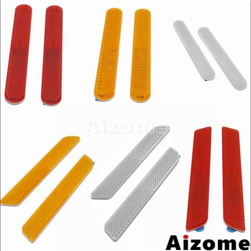 Motorcycle Cafe Racer Saddlebags And Front Fork Latch Covers Reflectors For Car ATV Reflectante Stickers Reflector Rearview Tape