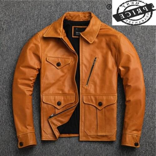 100% Natural Streetwear Genuine Leather Jacket Men Autumn Spring Clothing 2021 Moto Biker Real Sheepskin Coat Jackets 231