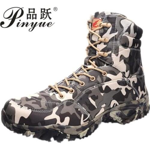 Spring And Autumn New Men army Boots Commando Combat Boots Tactical Camouflage Boots Waterproof Boots Shoes size 37--45