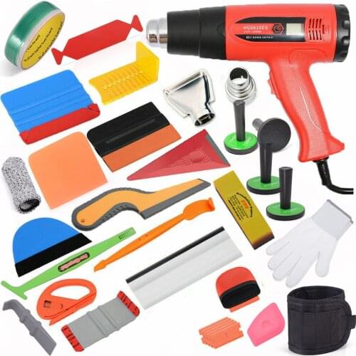 EHDIS Car Film Wrapping Tools Kit Window Tinting Vinyl Squeegee Suede Felt Scraper Decal Paper Knifeless Cutter Auto Accessories