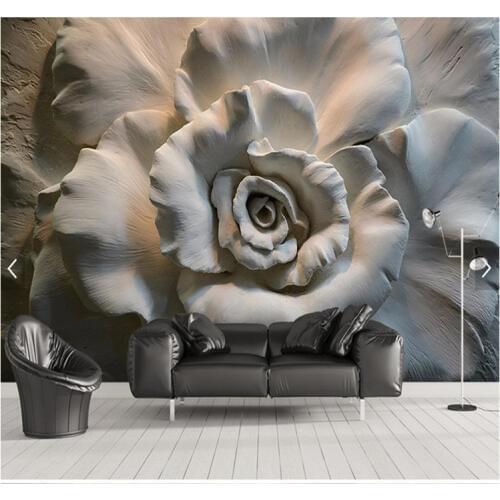Rose Flower Mural Photo Wall Paper Painting HD papier peint Mural Bedroom Wallpaper for walls 3 d Custom Landscape Floral Mural