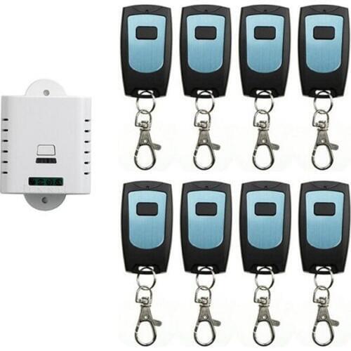 New AC85V 110V 120V 220V 250V 1CH Remote Control Light Switch Relay Output Radio Receiver Module and 8*Waterproof Transmitter