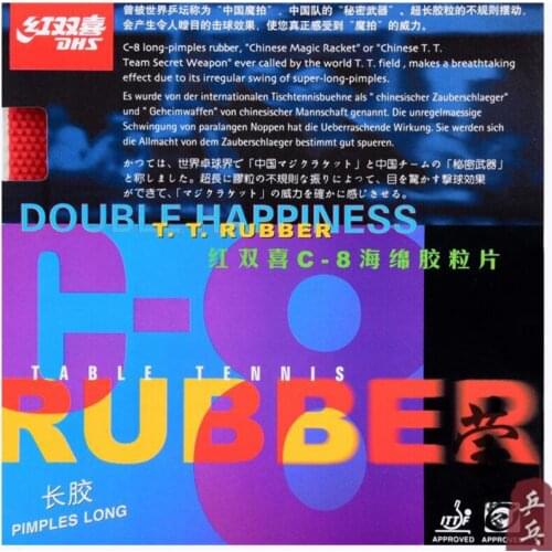 Original DHS C8 (C-8) Table Tennis Rubber long pimples table tennis rackets indoor sports defense racquet sports pingpong rubbe