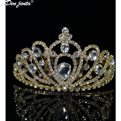Princess Crystal Rhinestone Tiaras and Crowns Headband Girls Bridal Prom Wedding Crown Party Accessiories Hair Jewelry