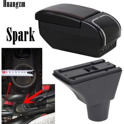 For Chevrolet Spark III armrest box central Store content Aveo T200 armrest box with cup holder ashtray Generic model