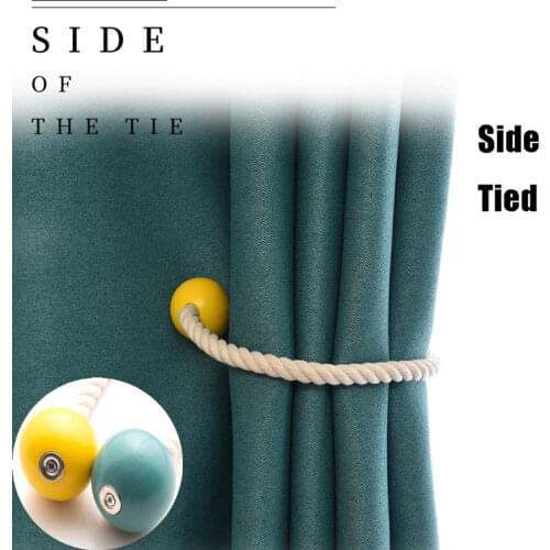 2 PCS 2 Color Ins Macaron Curtain Magnet Buckle Simple Style Curtain Clip Hanging Ball Tie Buckle Clip Home Decoration Accessor