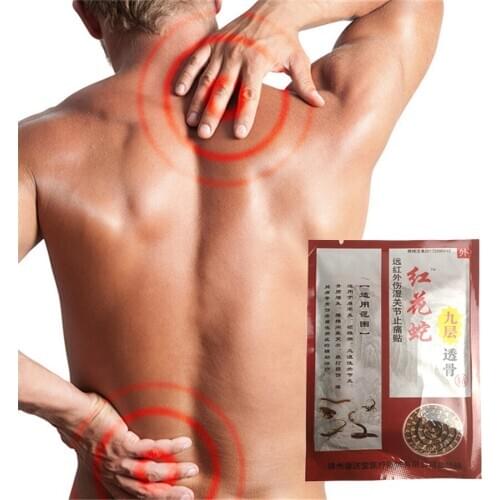 Self heating Medical Chinese Herbal Orthopedic Pain Relief Patch Carthamus tinctorius Snake Analgesic Plaster Body Pain Relief P