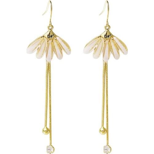 New Style Earrings Fashion Jewelry Mori Crystal Tassel Temperament Long Simple Fashion Earrings Wholesale Earrings For Women