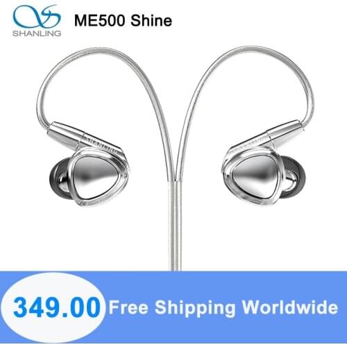 SHANLING ME500 Shine In-ear Earphone 2BA+1DD Hybrid Driver Earbuds with 3.5mm 4.4mm IEMs MMCX Detachable Cable