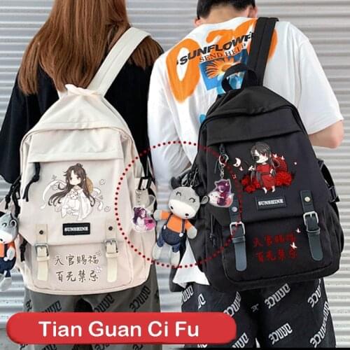 Tian Guan Ci Fu Hua Cheng Xie Lian Cosplay Boys Girls Schoolbag Anime Backpack Computer Travel Casual Shoulder Bag Student