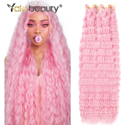 75CM Deep Wave Twist Crochet Hair Organic Fiber Hair Ombre Braiding Hair Extensions 100Grams/PC By Yaki Beauty