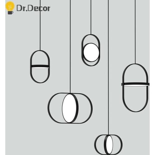 Modern Simple Pendant Lights lighting Nordic Round Rotating LED hanging lamps Living Room Restaurant Dining Room pendant lamp