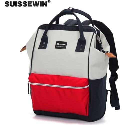 Suissewin Women Outdoor Lightweight Sports Laptop Backpack Travelling Handbag Storage Bags Cycling Backpack Durable Canvas Bags