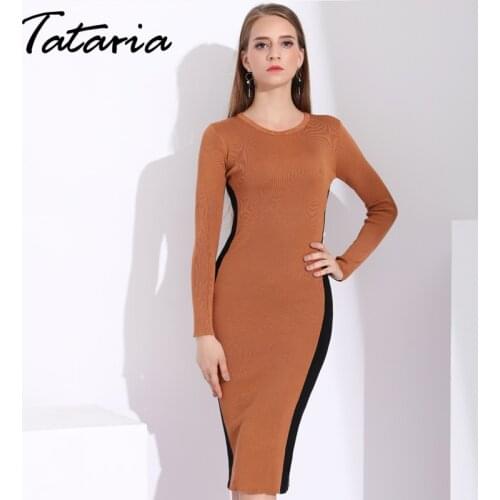 Модные трикотажные платья Tataria China At AliExpress