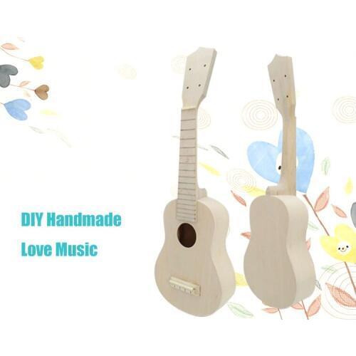 Exquisite 21" Ukulele DIY parent-child painting Basswood Body Mini Guitrar Ukelele 4 Strings Musical Instrument