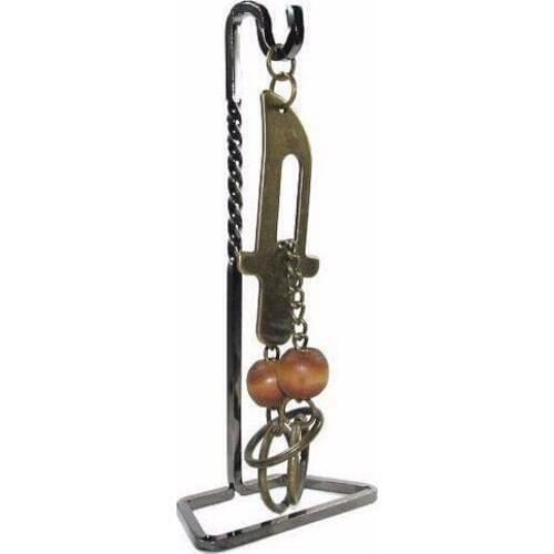 Vintage Metal Puzzle IQ Brain Teaser Ring Puzzles Game for Adults Children