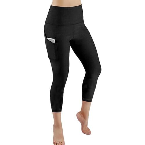 3/4 Yoga Pants Women Calf-length Pants Womens Stretch Yoga Leggings Fitness Running Gym Sports Full Length Active Pants