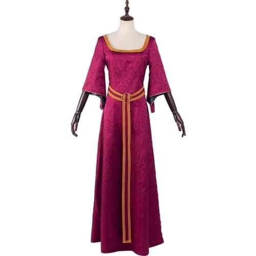 Anime Mother Gothel Cosplay Costume Outfits Medieval Renaissance Long Dress Suit Halloween Carnival Female Clothing