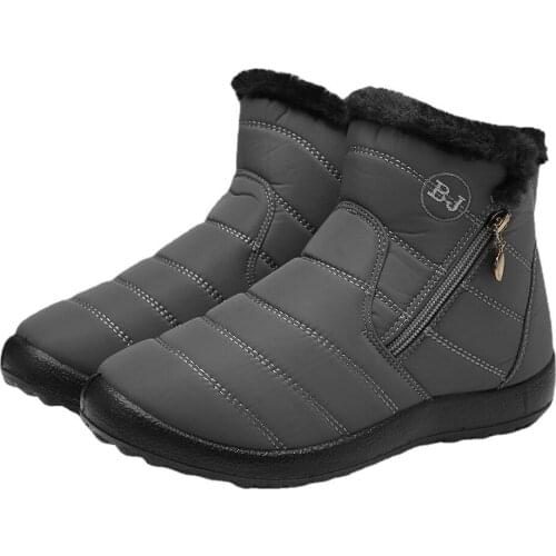 2021 Winter Shoes Woman Snow Boots With Plush Inside Botas Mujer Waterproof Plus Size 43 Winter Boots Female Booties BJ Style