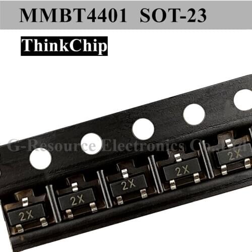 100pcs) MMBT4401 SOT-23 SMD NPN Signal Transistor Triode (Marking 2X)