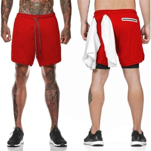 No.16,Fitness Workout Shorts For Men 2 In 1 Running Beach Shorts Sweatpants Jogging Gym Sport Clothing Men Jogger Sportswear