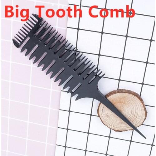 2021 Fashion Women Fish Bone Shape Massage Comb Big Tooth Comb Hair Dyeing Tool Barber Salon Style Haircut Comb With Tail