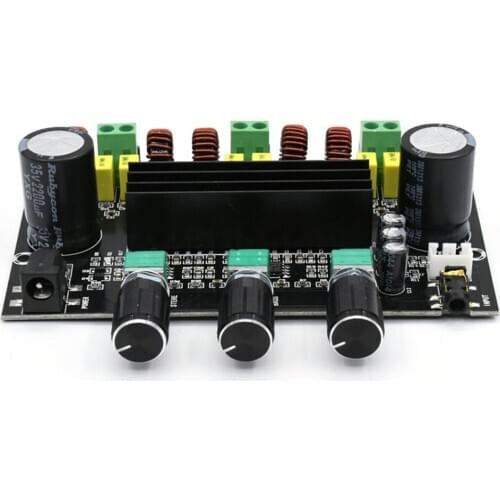 2021 NEW XH-M573 TPA3116D2 80W+80W+100W 2.1 Channel TPA3116 digital Power Amplifier Board Bass Subwoofer amplifier