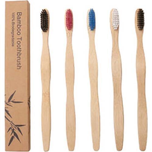 4/8/10PCS Bamboo Toothbrush Wood Handle Tooth Brush Eco Friendly Adults Child Oral Care Soft Hair Tooth Brush