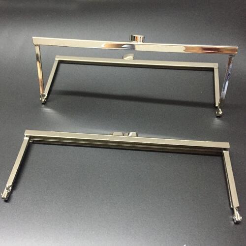 8 x 3 Inch Nickel Purse Frame With Open Top Channel FREE SHIPPING