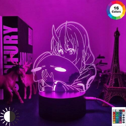 Anime Led Night Light That Time I Got Reincarnated As A Slime Shuna for Kids Room Decor Slime Isekai 3d Led Lamp Manga TenSura