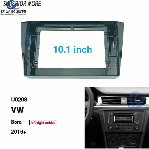 2 Din 10.1 inch Car Radio installation DVD GPS mp5 Plastic Fascia Panel frame for VW BORA 2016+ Dash Mount Kit