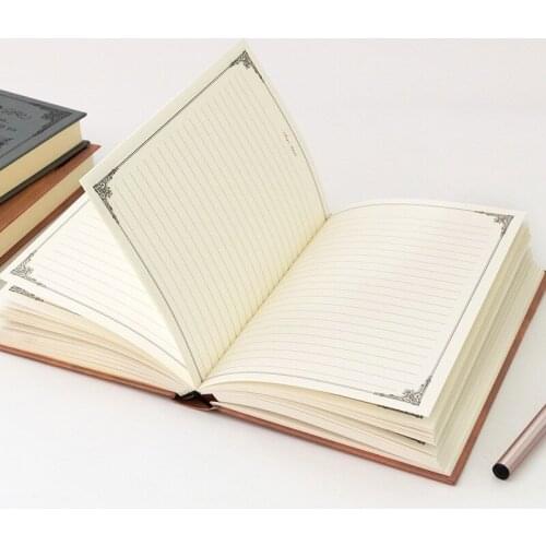 Retro Notebook Journals for Travelers Creative Planner A5 Size 21.3x14.5cm 160sheets/320 Pages Vintage Pattern