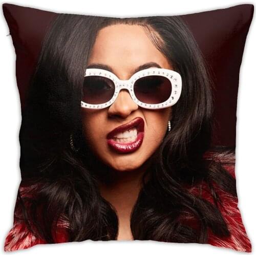 Cardi B Cushion Cover Pillowcase Solid Color Pillow Case Anime Decor Sofa Throw Pillows Room Pillow Cover Decorative