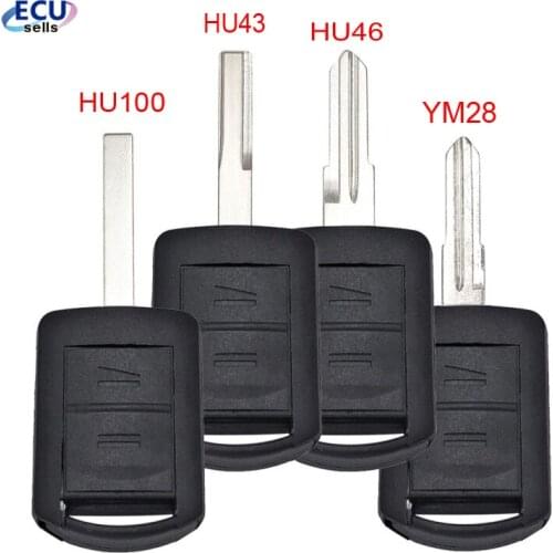 2 Button HU100/HU43/HU46 /YM28 Blade Remote Car Key Shell for Vauxhall Opel Corsa Agila Meriva Combo Car Key Case