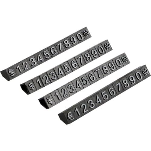 China Currency Symbol Pricing Digital Cubes Shop Display Tags
