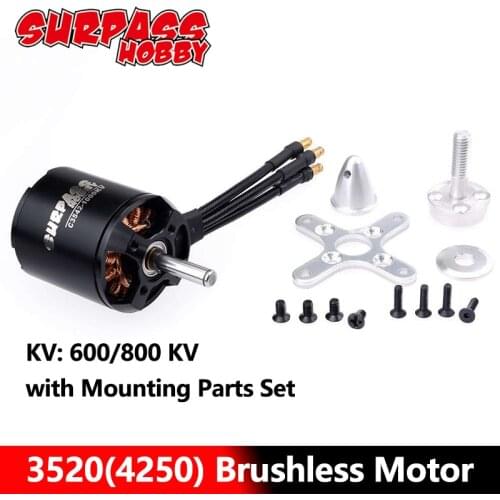 Surpass Hobby C4250 600RPM 2kw 3520(4250) Brushless Motor 48V 600KV 800KV for Airpalne Aircraft Multicopters RC Plane Helicopter