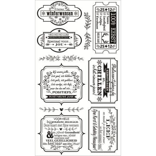 Dutch text word pattern Transparent Clear Silicone Stamp/Seal for DIY scrapbooking/photo album Decorative clear stamp sheets
