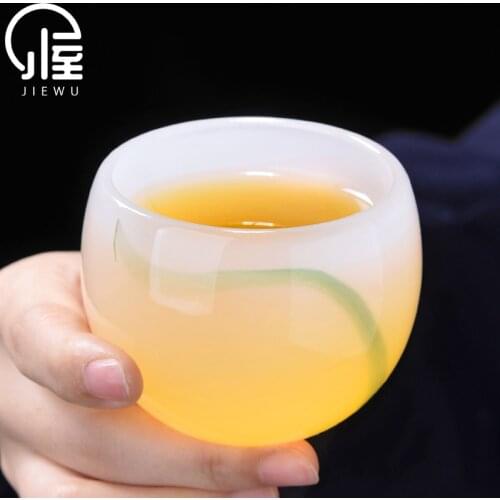 JIEWU Japanese Style Glass Crystal Cup Handmade Craft Personal Special Glass Tea Cup 2021 New Office Home Kitchen Accessories