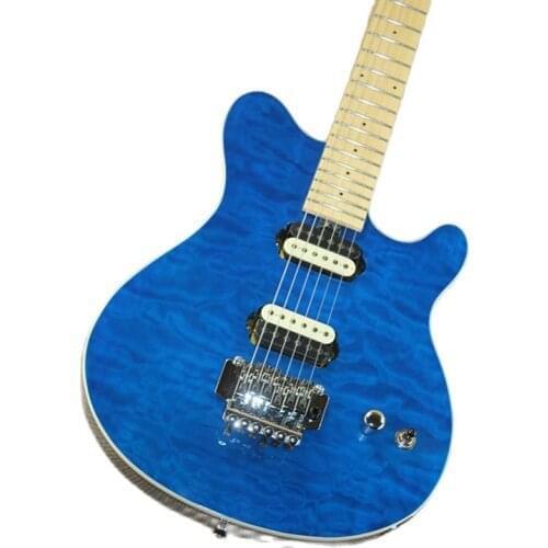 Classic blue 6 string electric guitar